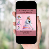 卒業パーティーバラ金ゴールド写真コラージュ 招待状