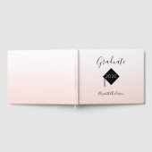 卒業パーティーバラ金ゴールド赤面ピンク ゲストブック (全面)