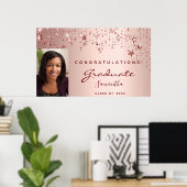 卒業パーティーバラ金ゴールド赤面星写真2025 ポスター (ホームオフィス)