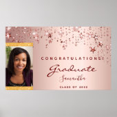 卒業パーティーバラ金ゴールド赤面星写真 ポスター (正面)