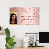 卒業パーティーバラ金ゴールド赤面星写真 ポスター (ホームオフィス)