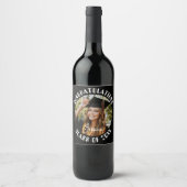 卒業パーティーパーソナライズされたの写真と名前 ワインラベル (正面)