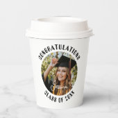 卒業パーティーパーソナライズされたの写真と名前 紙コップ (裏面)