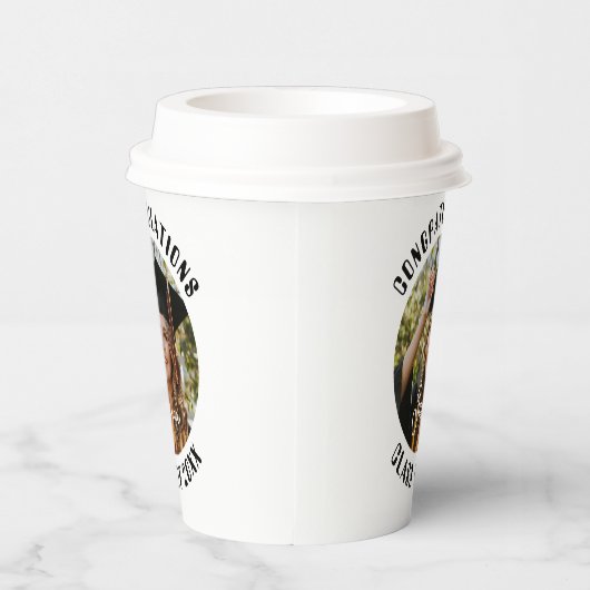 卒業パーティーパーソナライズされたの写真と名前 紙コップ (右)