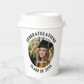 卒業パーティーパーソナライズされたの写真と名前 紙コップ (正面)