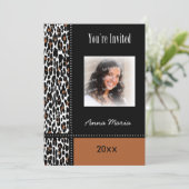 卒業パーティーヒョウ招待状 招待状 (スタンド正面)