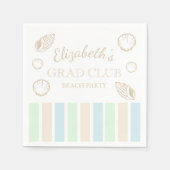卒業パーティービーチフェス スタンダードカクテルナプキン (正面)