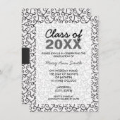 卒業パーティーファンキーが黒く渦巻く 招待状 (正面/裏面)