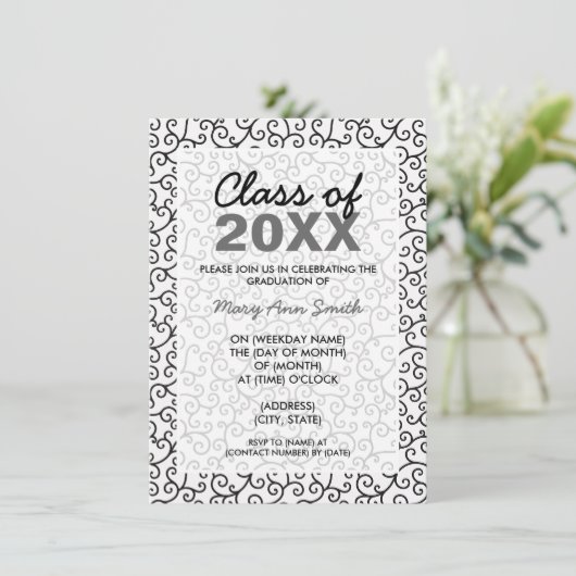 卒業パーティーファンキーが黒く渦巻く 招待状 (スタンド正面)