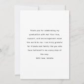 卒業パーティーモダンアーチフォトサンキューカード サンキューカード (裏面)