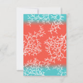 卒業パーティーモダンビーチサンゴ礁ヒトデ 招待状 (裏面)