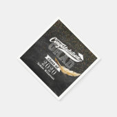 卒業パーティーレトロシャルボパーソナライズされたード スタンダードカクテルナプキン (角)