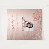 卒業パーティーローズゴールドのブッシュ写真 タペストリー (正面(横))