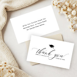 卒業パーティー予算ミニマルサンキューカード エンクロージャーカード