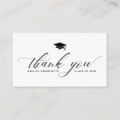 卒業パーティー予算ミニマルサンキューカード エンクロージャーカード (正面)