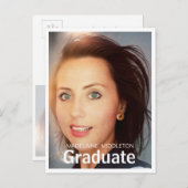 卒業パーティー写真はがき インビテーションポストカード (正面/裏面)
