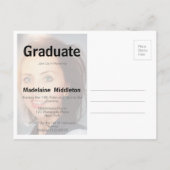 卒業パーティー写真はがき インビテーションポストカード (裏面)