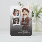 卒業パーティー写真コラージュ2024 招待状 (スタンド正面)