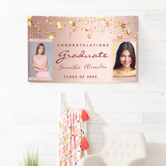 卒業パーティー写真バラ金ゴールドスターズduo 横断幕 (インサイチュ)