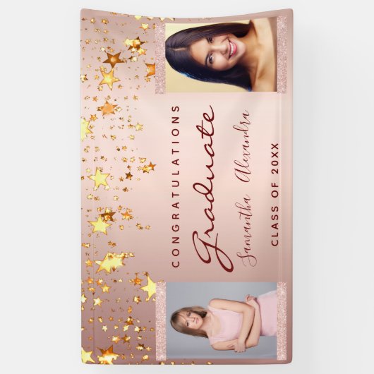 卒業パーティー写真バラ金ゴールドスターズduo 横断幕 (縦)