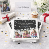 卒業パーティー写真ムービーリールのハリウッドスター スタンダードランチョンナプキン