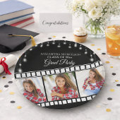 卒業パーティー写真ムービーリールのハリウッドスター ペーパープレート