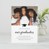 卒業パーティー大モダン学ディナー招待 招待状 (スタンド正面)