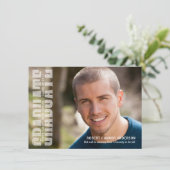 卒業パーティー大学レタリングタイポグラフィ 招待状 (スタンド正面)