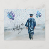 卒業パーティー息子おめでとう ポストカード (正面)