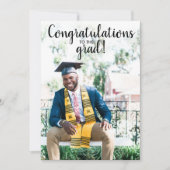 卒業パーティー招待状おめでとうの写真 招待状 (正面)