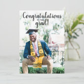 卒業パーティー招待状おめでとうの写真 招待状 (スタンド正面)