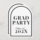 卒業パーティー招待状の成績 – テンプレート (正面/裏面)