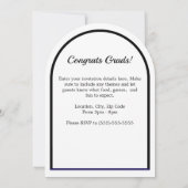 卒業パーティー招待状の成績 – テンプレート (裏面)