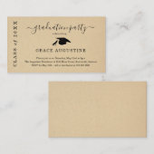 卒業パーティー招待状の挿入 エンクロージャーカード (正面/裏面)