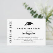 卒業パーティー招待状の挿入 エンクロージャーカード (スタンド正面)