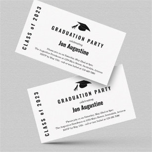 卒業パーティー招待状の挿入 エンクロージャーカード