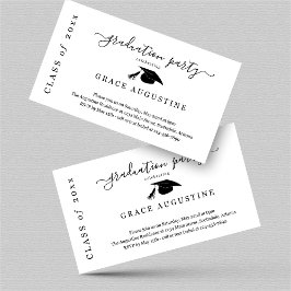 卒業パーティー招待状の挿入 エンクロージャーカード