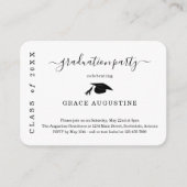 卒業パーティー招待状の挿入 エンクロージャーカード (正面)