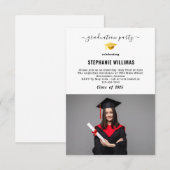 卒業パーティー招待状の挿入 エンクロージャーカード (正面/裏面)