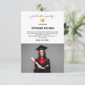 卒業パーティー招待状の挿入 エンクロージャーカード (スタンド正面)