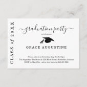 卒業パーティー招待状の挿入 エンクロージャーカード (正面)