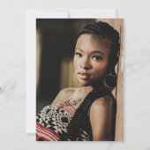 卒業パーティー招待状の金箔 招待状 (裏面)