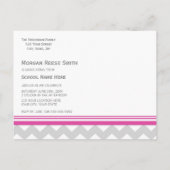 卒業パーティー招待状はがきシェブロン インビテーションポストカード (裏面)