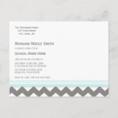 卒業パーティー招待状はがきシェブロン インビテーションポストカード (裏面)