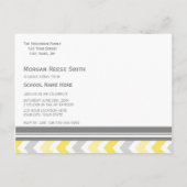 卒業パーティー招待状はがきシェブロン インビテーションポストカード (裏面)