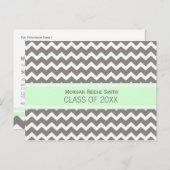 卒業パーティー招待状はがきシェブロン インビテーションポストカード (正面/裏面)