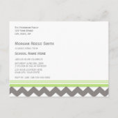 卒業パーティー招待状はがきシェブロン インビテーションポストカード (裏面)