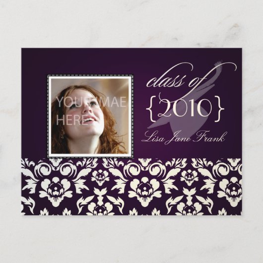 卒業パーティー招待状はがき インビテーションポストカード (正面)