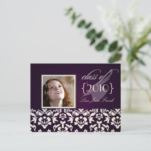 卒業パーティー招待状はがき インビテーションポストカード (スタンド正面)