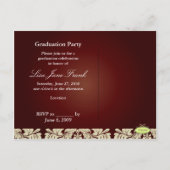 卒業パーティー招待状はがき インビテーションポストカード (裏面)